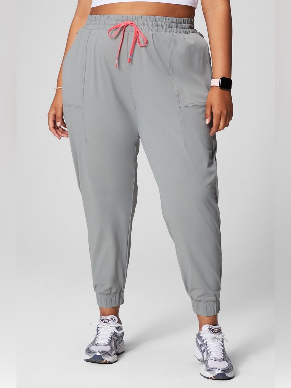 NWT Fabletics Women’s One Jogger Tall Pants Shadow Grey Coral Crush Neon XXL 1X